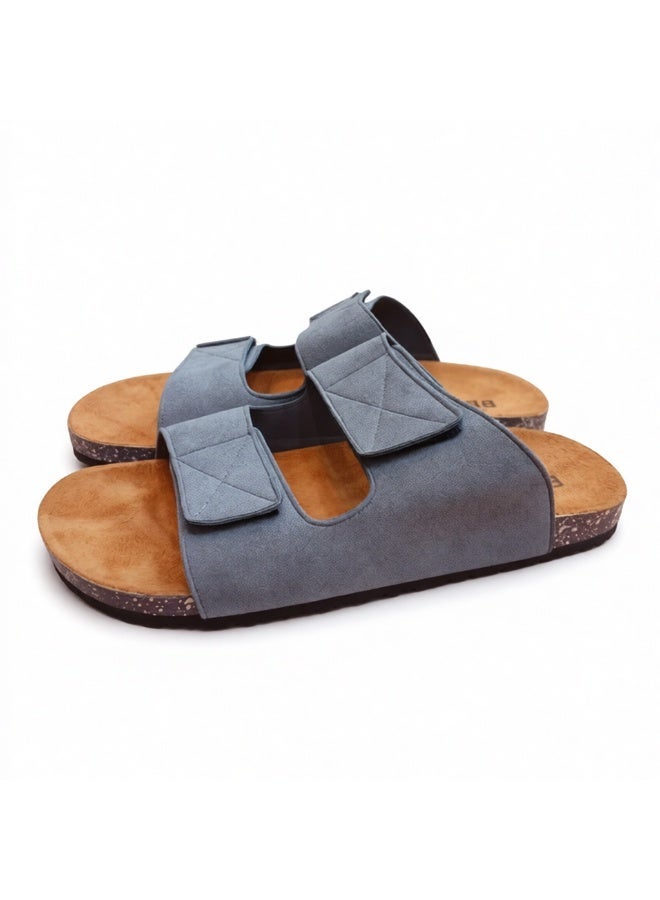 Stylish men's slippers with a modern and comfortable design – genuine leather and non-slip orthopedic sole, available in various sizes and colors. - Image 5